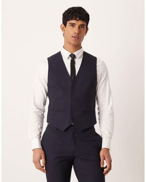 ASOS Skinny Suit Waistcoat - Blue
