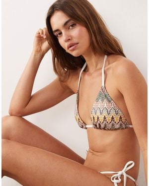 Accessorize Triangle Bikini Top - Brown