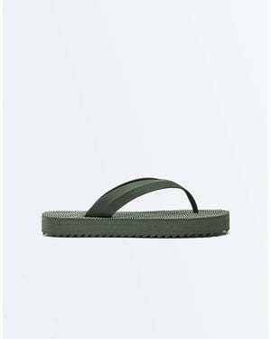 Oysho – strukturierte strandsandalen - Grün