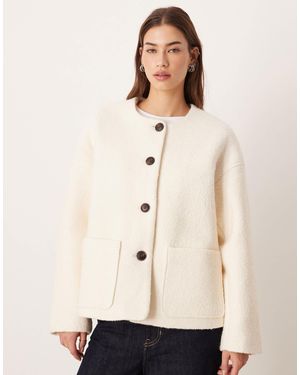 Aware – strukturierte, kurze jacke - Natur