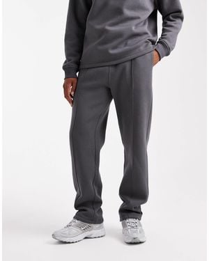 ASOS Co-ord Straight sweatpants With Pin Tucks - Gray