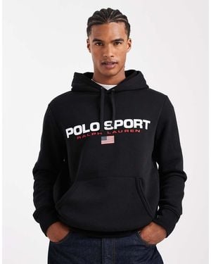 Polo Ralph Lauren Sports Capsule Logo Hoodie - Black