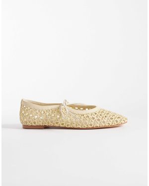 Glamorous – gewebte ballerinas - Natur
