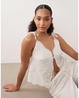 Abercrombie & Fitch Top De Pijama De Novia De Tirantes De (Parte De Un Conjunto) - Neutro