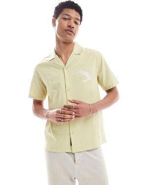 Native Youth Seascape - chemise brodée - pistache - Vert