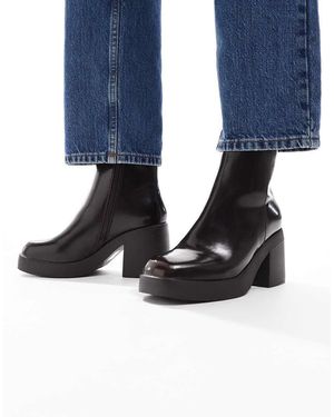 SEQWL Botines Marrones Con Suela Gruesa Audi De - Azul