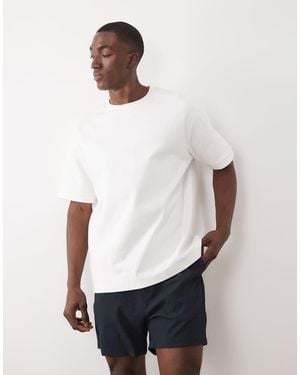 River Island Crinkle Pull On Shorts - White