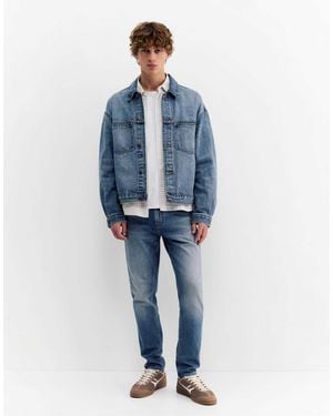 Pull&Bear – schmale jeans - Blau
