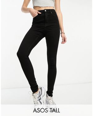 ASOS Asos design tall – enge jeans - Schwarz