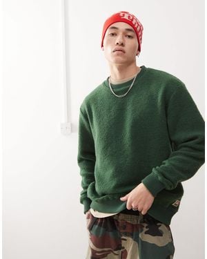 Deus Ex Machina Reo Textured Fleece Jumper - Green