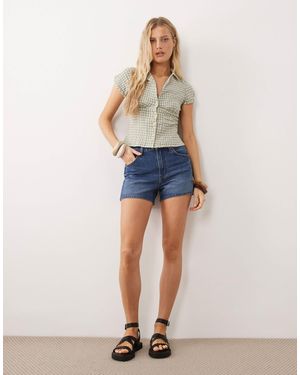 Wrangler – cowboy-shorts aus denim - Blau