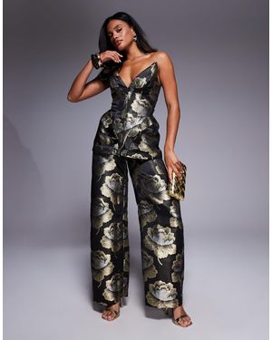 ASOS Jacquard Barrel Pants - Gray