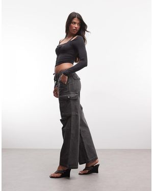 I.AM.GIA Jaxxon Low Rise Oversized Wide Leg Cargo Trousers - White
