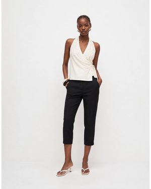 ASOS Tailored Slim Capri Trousers - White