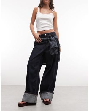 Monki – peggy – locker geschnittene jeans - Schwarz