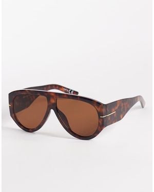 Gina Tricot Bold Aviator Sunglasses - Brown