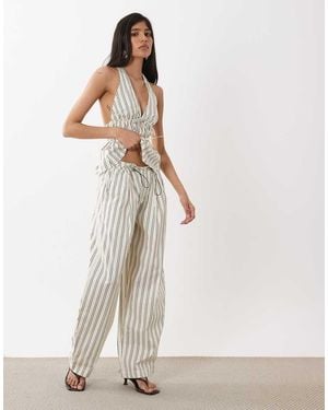WeWoreWhat Adjustable Waist Trousers - White