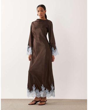 TFNC London Vestito Lungo - Marrone