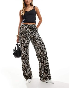 Object Elegante Broek Met Wijde Pijpen - Grijs