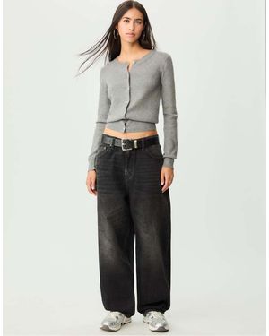 Stradivarius Losse Baggy Jeans - Grijs