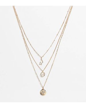 Reclaimed Vintage Inspired Constellation Star Multirow Necklace - Metallic