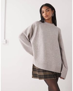 Weekday Oversized Relaxed Fit Sweater - Gray