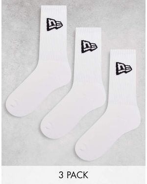 KTZ Flag Logo 3 Pack Socks - White