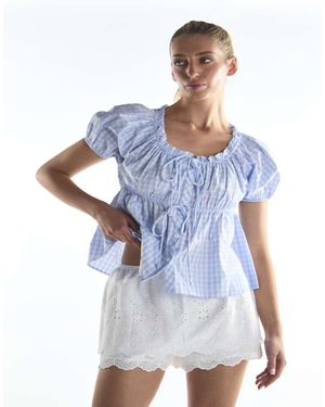 Collective The Label Broderie Skort - Blue