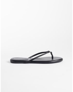 Glamorous Chanclas Negras - Blanco
