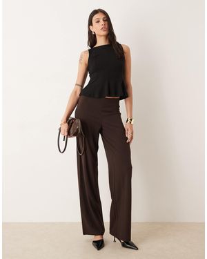 JDY Tall Pantalon ample - marron chocolat - Neutre