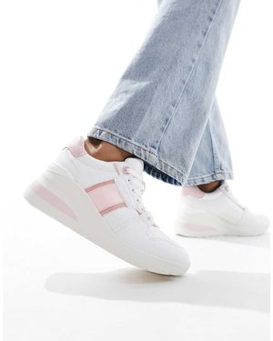 ALDO Zapatillas De Deporte Blancas Y Rosas De Cuña Abnerry De -Blanco - Azul
