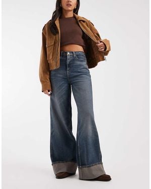 Tommy Hilfiger Claire Turn Up Wide Leg Jeans - Blue