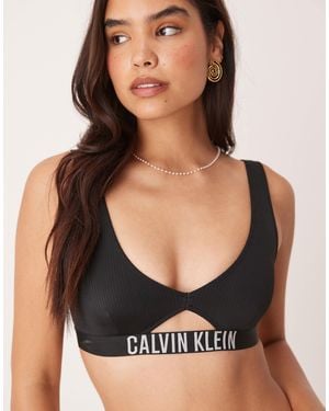 Calvin Klein Intense Power Bralette Bikini Top - Black