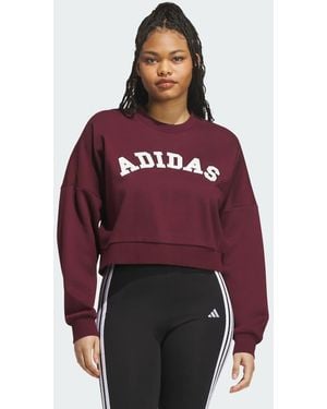 adidas Originals Chenille Logo Graphic Sweatshirt - Red