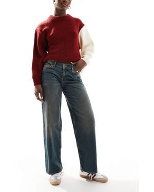 JJXX Tokyo Wide Fit Low Waist Jeans - Blue
