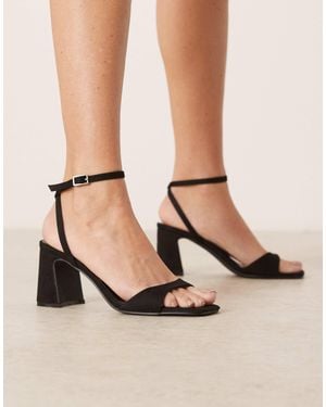 Raid Wide Fit Raid - cora - sandales larges en suédine à talon carré - noir - Neutre