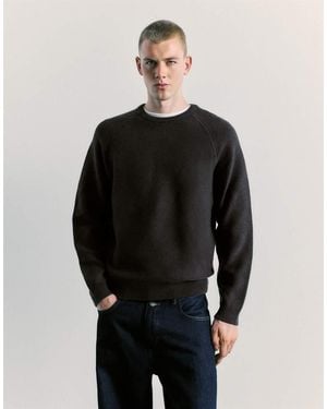 Pull&Bear Raglan Sleeve Jumper - Black