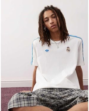 adidas Originals Adidas Football Real Madrid Icon T-shirt - White