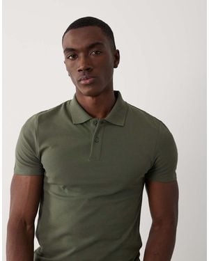 ASOS Muscle Fit Pique Polo - Green
