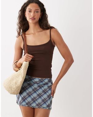 Cotton On Low Rise Mesh Mini Skirt - Blue