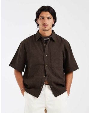 Cotton On Boxy Fit Short Sleeve Shirt - Black