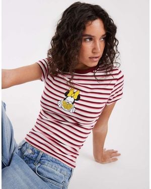 ASOS Disney Baby Tee With Minnie Lemon Print - Red