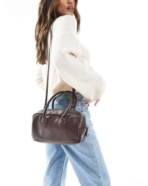 Glamorous Bowlertas Met Afneembare Crossbody Band - Wit