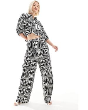 ASOS Straight Leg Pull On Pants Co-ord - Multicolor