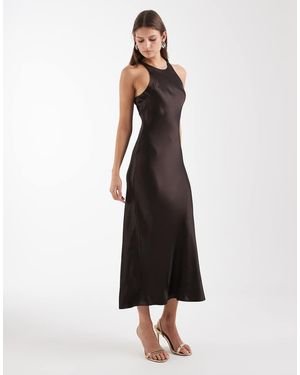 & Other Stories Bias Cut Satin Midi Dress - White