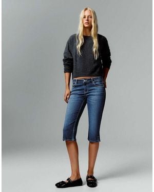 Bershka Capri - Blauw