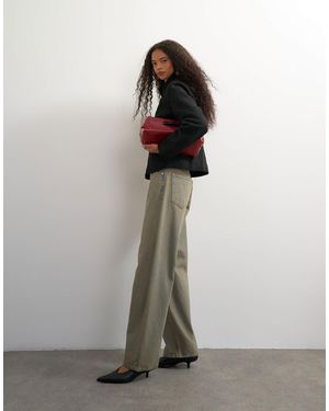 TOPSHOP Barrel Mid Rise Jean - Multicolor