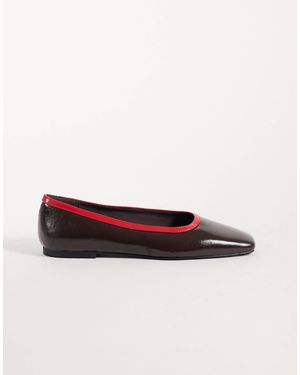 ASOS Layla ballerinas mit eckiger spitze - Weiß
