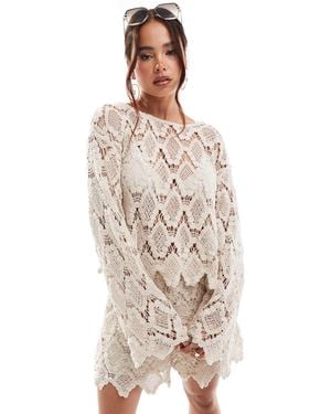 Y.A.S – festival – gehäkelter pullover - Natur