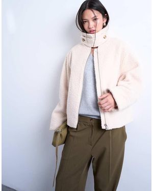 TOPSHOP Giacca Bomber Color Crema - Bianco